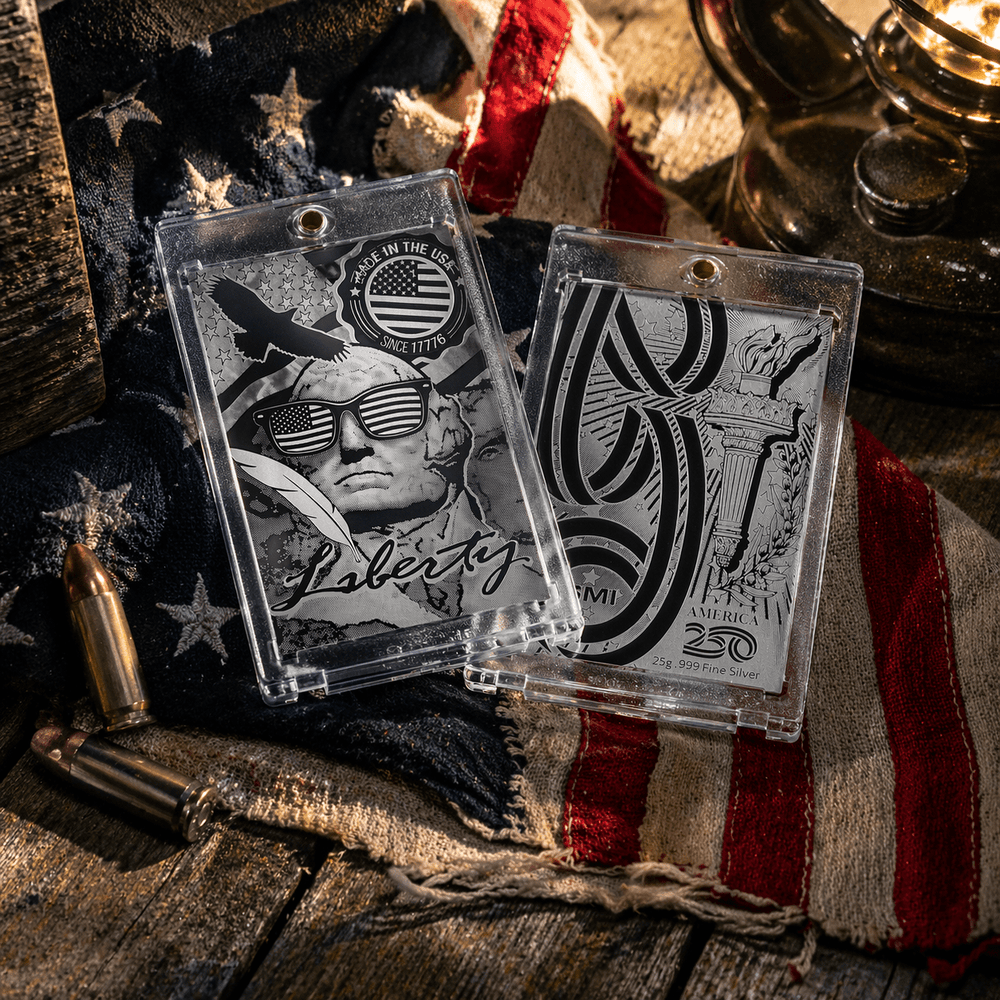 Official America250™ George Washington 25g .999 Silver Collector Card