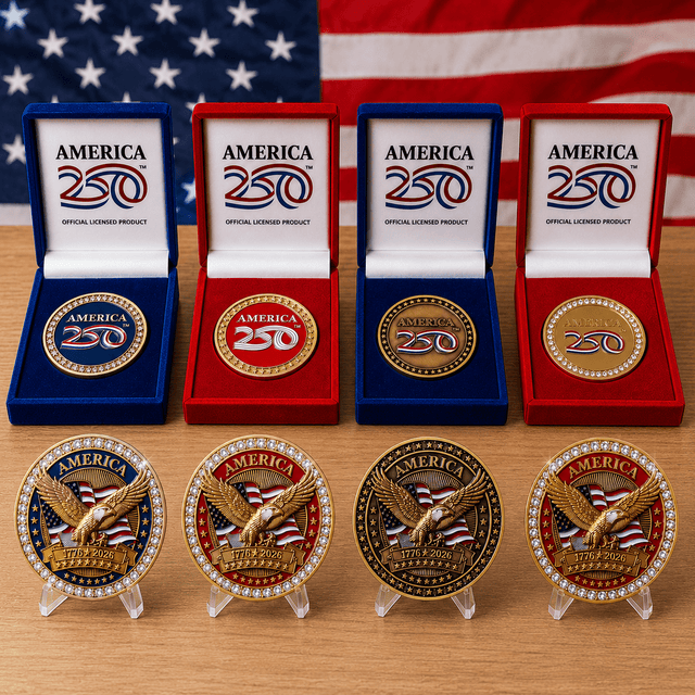Official America250™ Legacy Challenge Coin Collection – 1776–2026 Edition